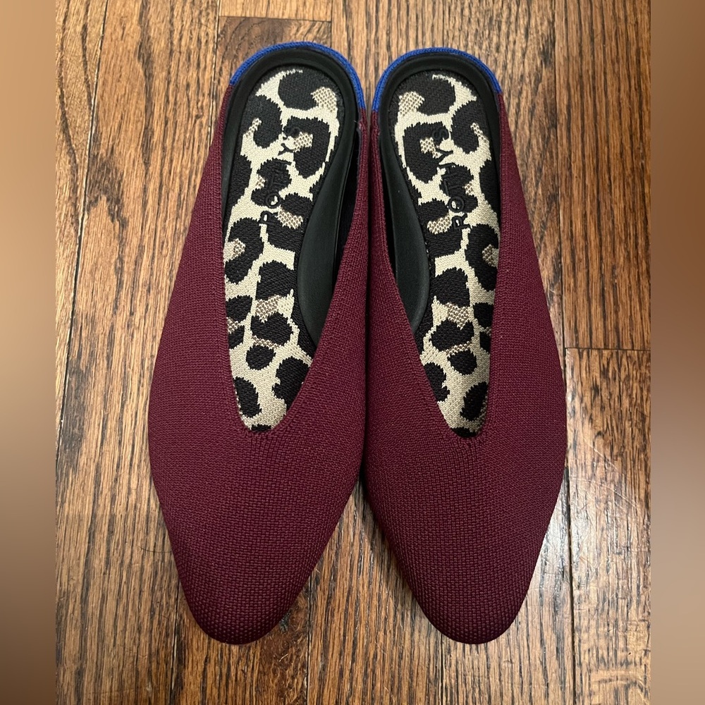 ROTHY'S Almond Toe Demi Mules - Black Cherry 6.5